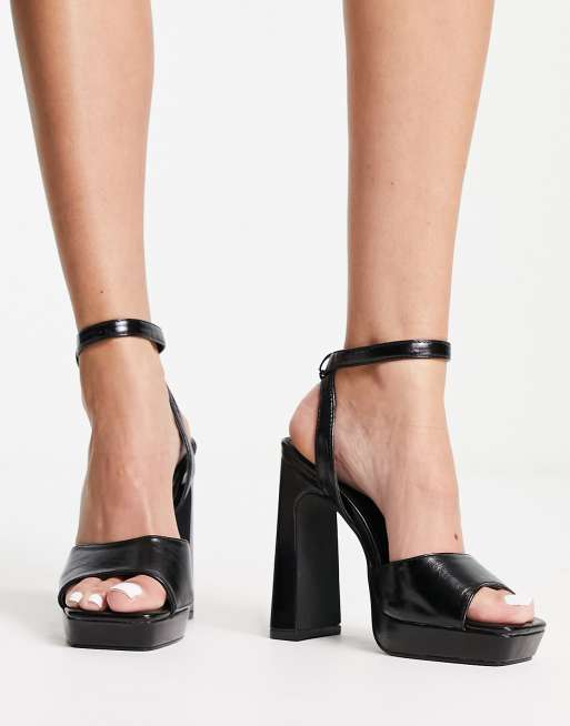 Pimkie Sandales talons hauts avec boucle Noir ASOS