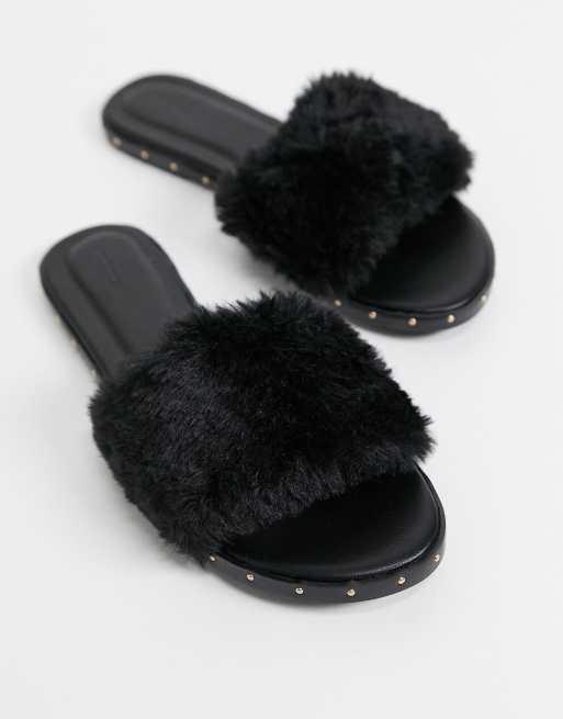 sandales femme fourrure