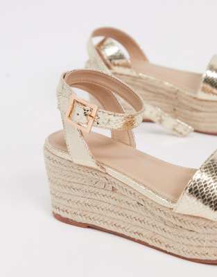 sandales dorées pimkie