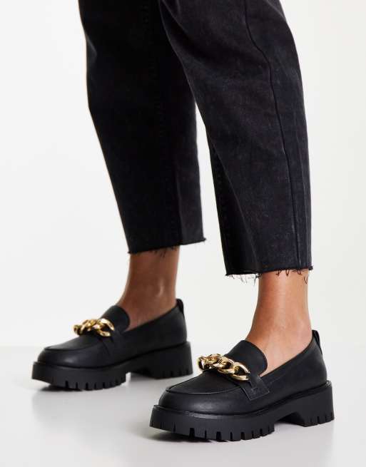 Pimkie Scarpe brogue basse con suola spessa e catenina ASOS