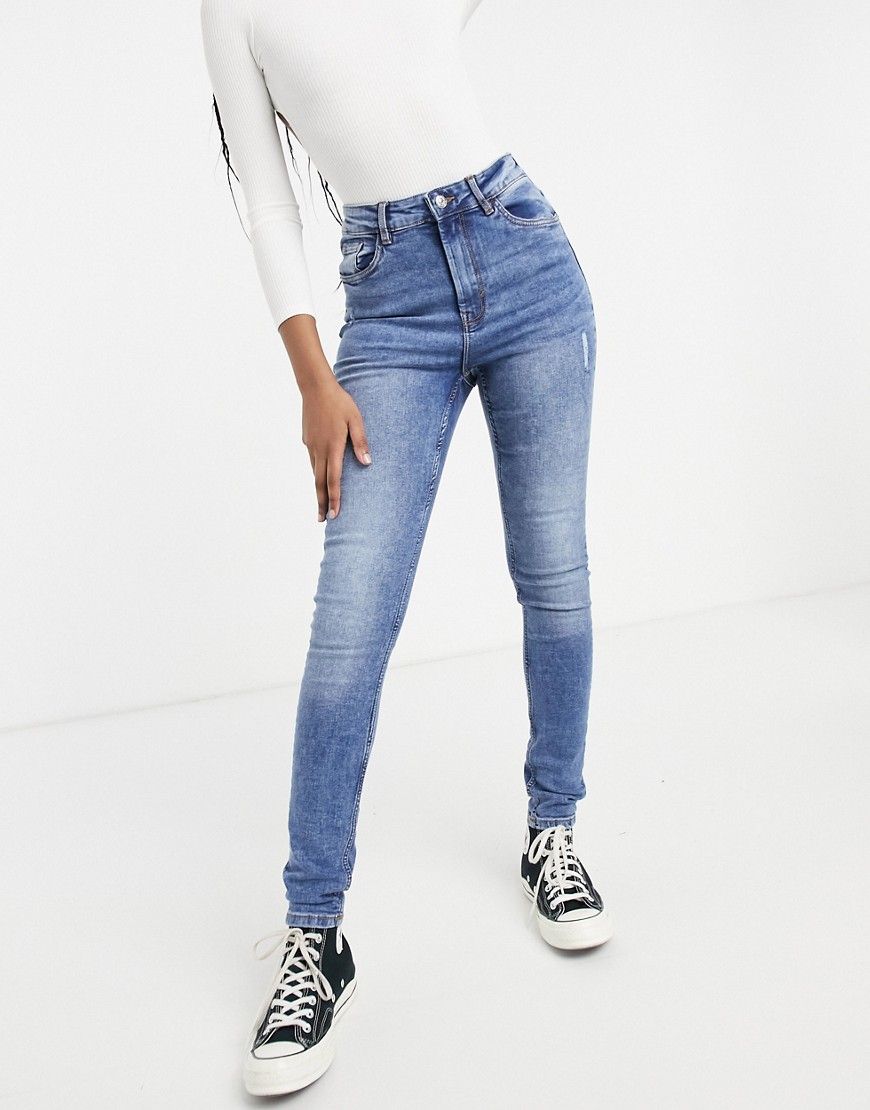 Pimkie - Skinny jeans met hoge taille in blauw