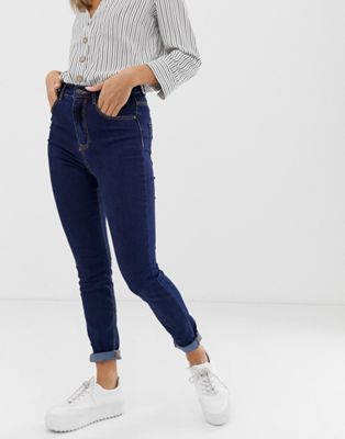 Pimkie - Skinny jeans met hoge taille in donkerblauw