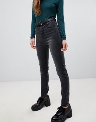 Pimkie - Skinny jeans met hoge taille-Grijs