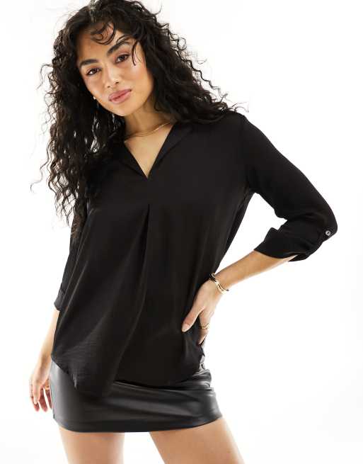 Pimkie - Sort bluse med V-hals
