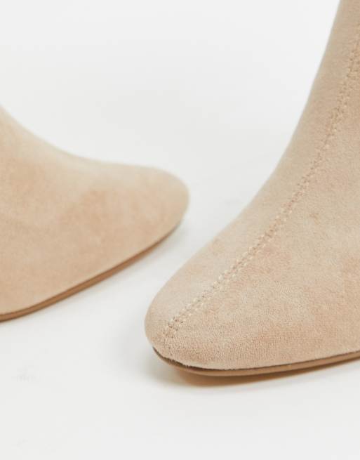 Pimkie - Stivali con tacco in ecopelle beige, 3 di 4