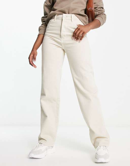 Pimkie straight leg jeans in cream