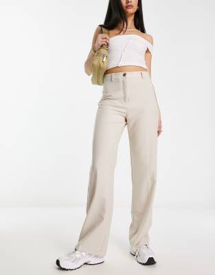 Pimkie Pimkie straight leg trousers in beige-Neutral