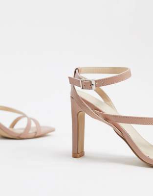 dusky pink strappy sandals