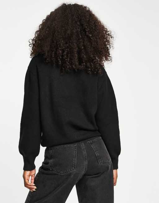 Pimkie – Strickpullover in Schwarz mit Rundhalsausschnitt, 2 von 4