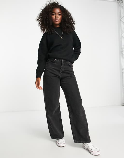 Pimkie – Strickpullover in Schwarz mit Rundhalsausschnitt, 4 von 4