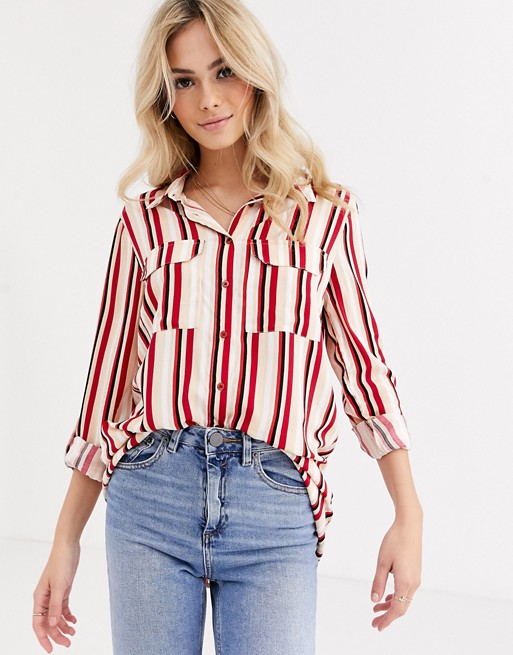 Pimkie striped shirt in red