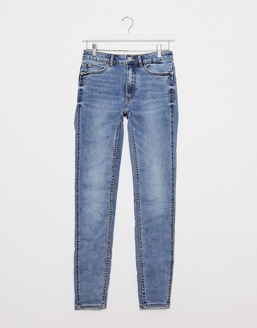 Pimkie – Sustainable – Blå skinny jeans med push-up