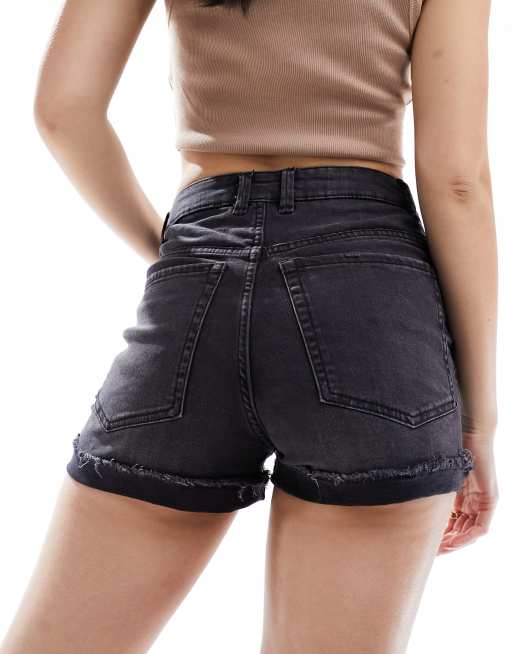 Pimkie – Svarta jeansshorts med uppvikt nederkant, 2 av 5