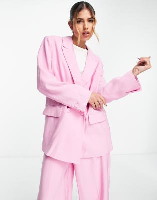 Pimkie tailored blazer in pink  - ASOS Price Checker