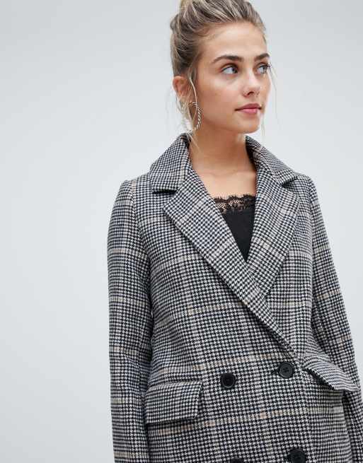 Pimkie check outlet tailored coat