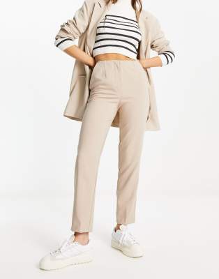 High Waisted Tailored Cigarette Pants