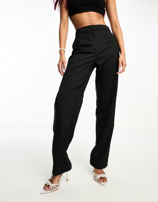 Pimkie tailored cigarette trouser co-ord in black