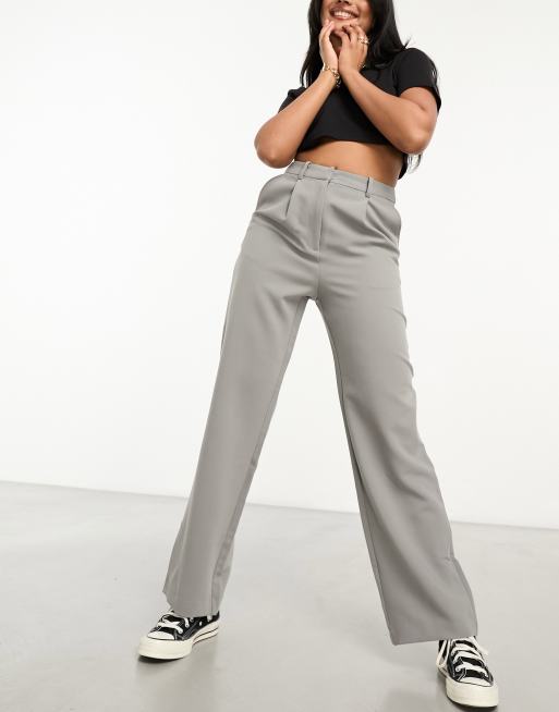Pimkie tailored straight leg pants in grey