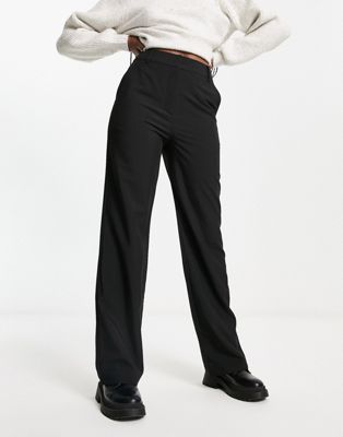 Pimkie tailored straight leg trousers in black