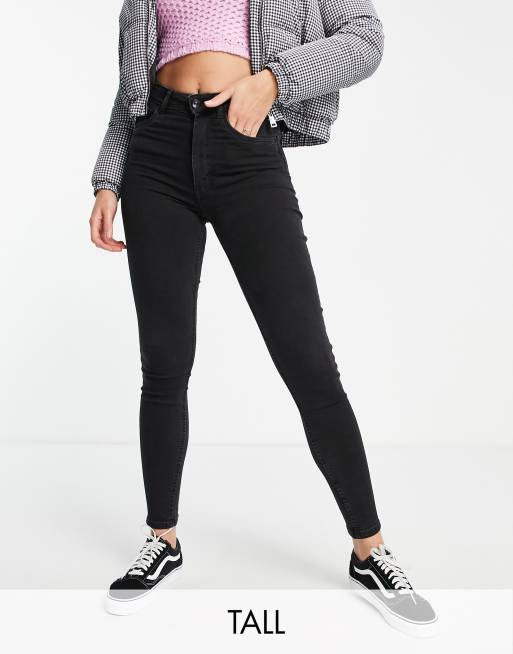 Tall black high hot sale waisted skinny jeans