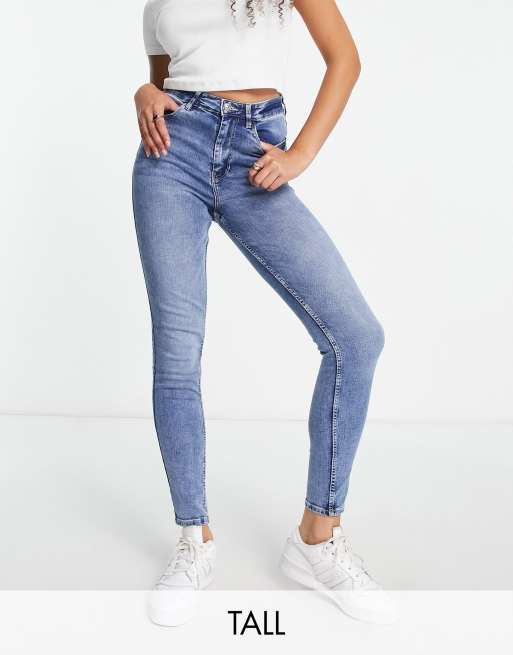 Pimkie Tall Jean skinny taille haute Bleu moyen