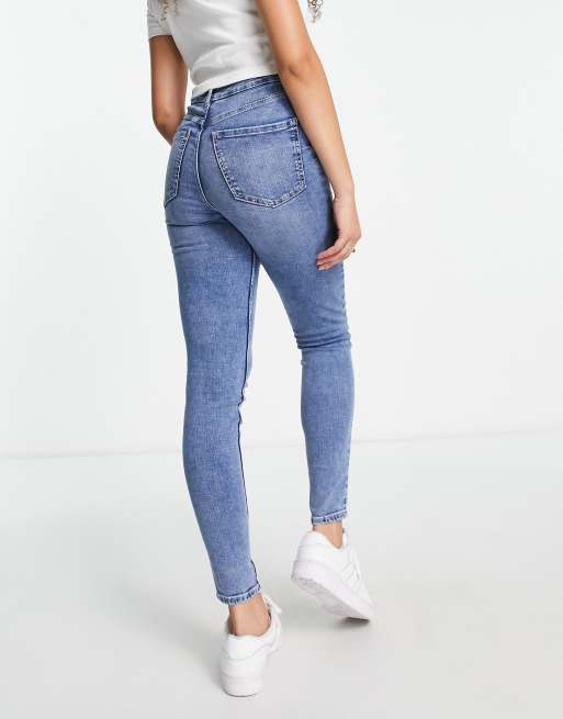 Pimkie Tall - Jeans skinny a vita alta blu medio, 2 di 4