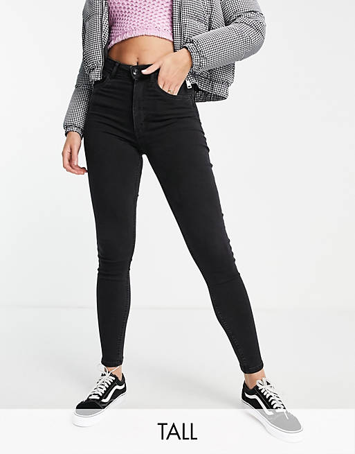  Pimkie tall recycled high waist skinny jeans in black 