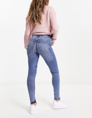 Pimkie Tall - Skinny-Jeans in Blau mit hohem Bund