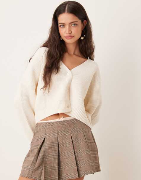 Pimkie textured v neck button through cardigan in cream - view 1