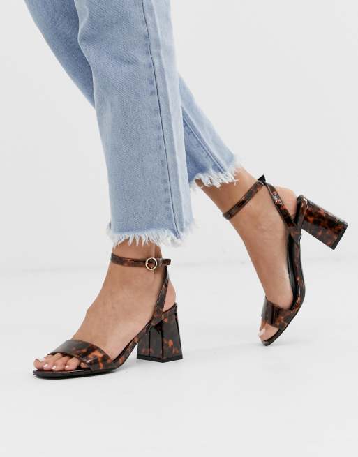 Tortoiseshell store heeled sandals