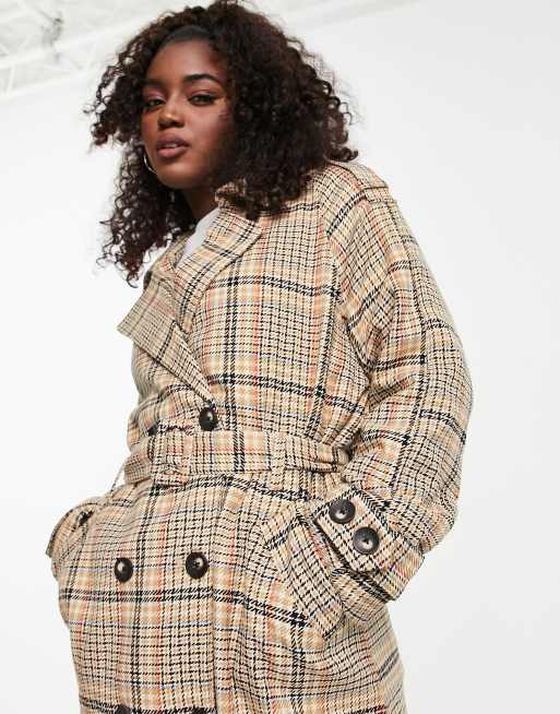 Pimkie check tailored coat hotsell