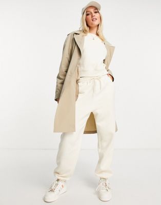 Pimkie belted trench coat in beige - ASOS Price Checker