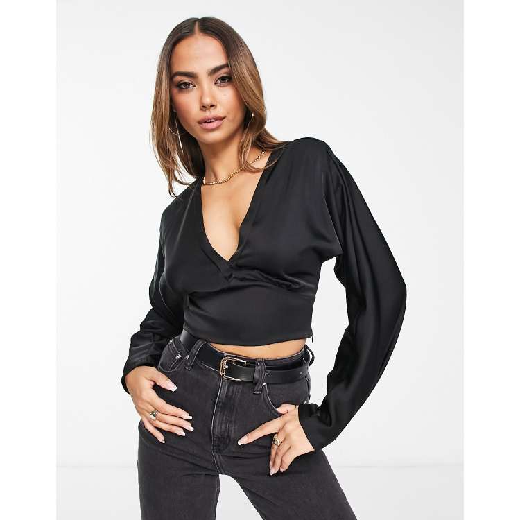 Pimkie v neck blouse in black