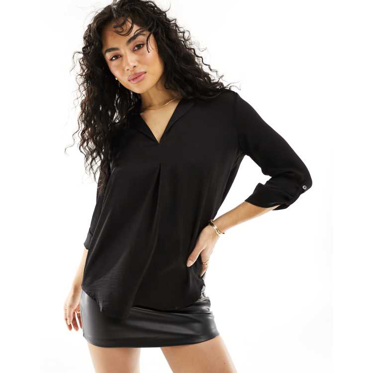 Pimkie v neck blouse in black