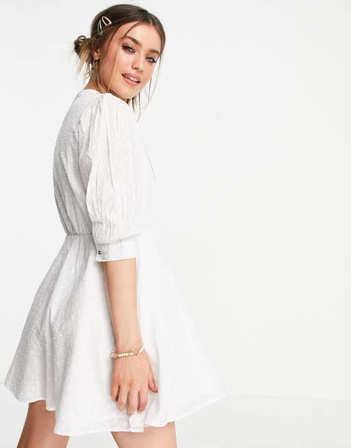Pimkie v neck shirt dress in white, 2 of 4