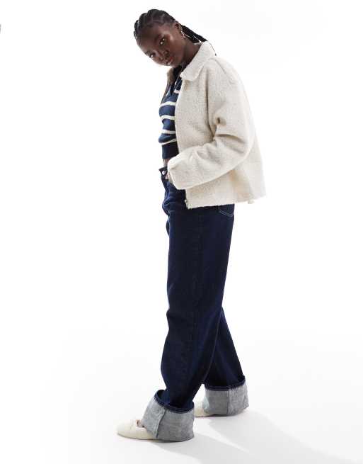 Pimkie - Veste imitation peau de mouton à fermeture éclair - Crème, 3 de 4