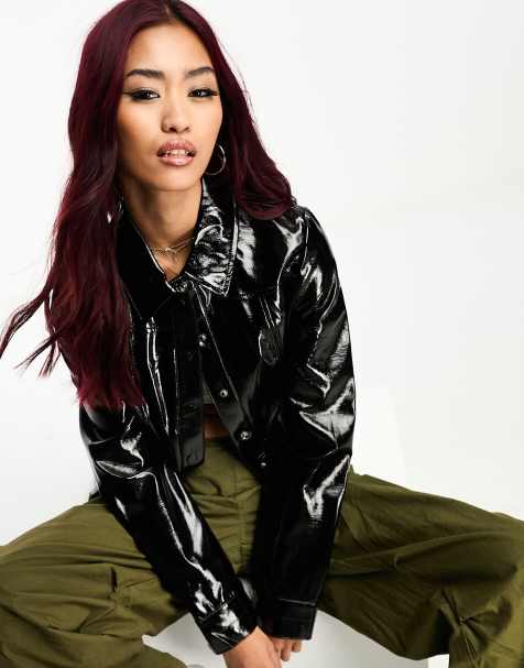 Pimkie vinyl jacket in black - view 1