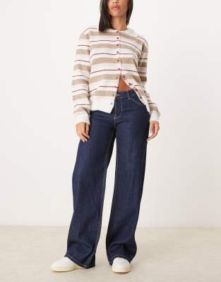 Pimkie - Weite Jeans in Indigoblau mit niedrigem Bund