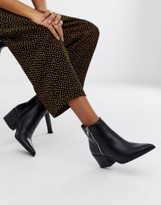 western heeled boots