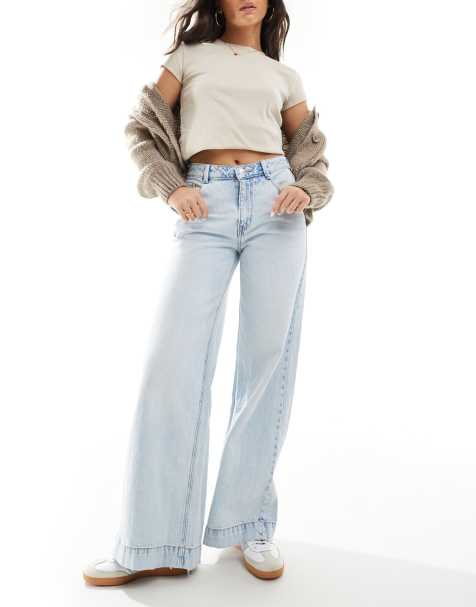 Pimkie wide leg high waist jeans in light blue - view 1