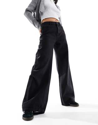 Pimkie wide leg jeans in black wash