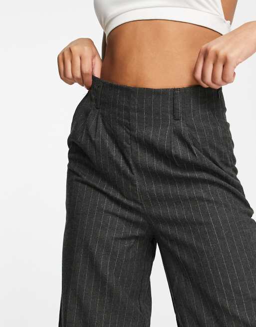 Ladies grey pinstripe on sale trousers