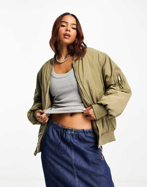 Pimkie – Zielona kurtka bomberka oversize