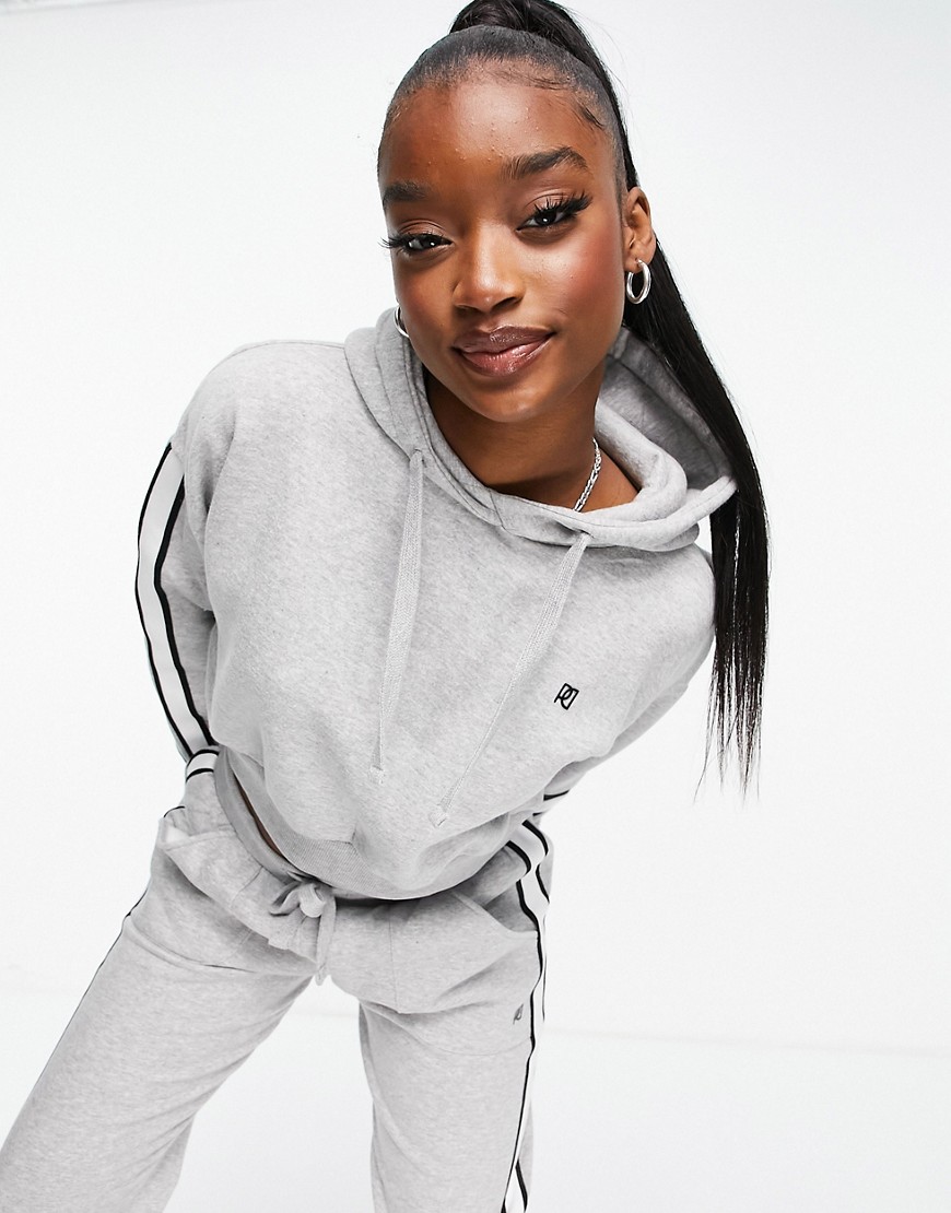 Pindydoll hoodie and sweatpants set with panels in gray-Grey