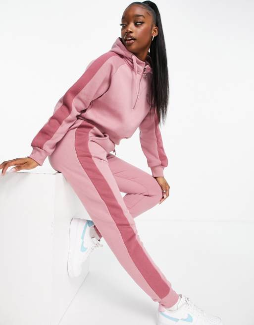 Pindydoll hoodie and sweatpants set with side stripe in pink