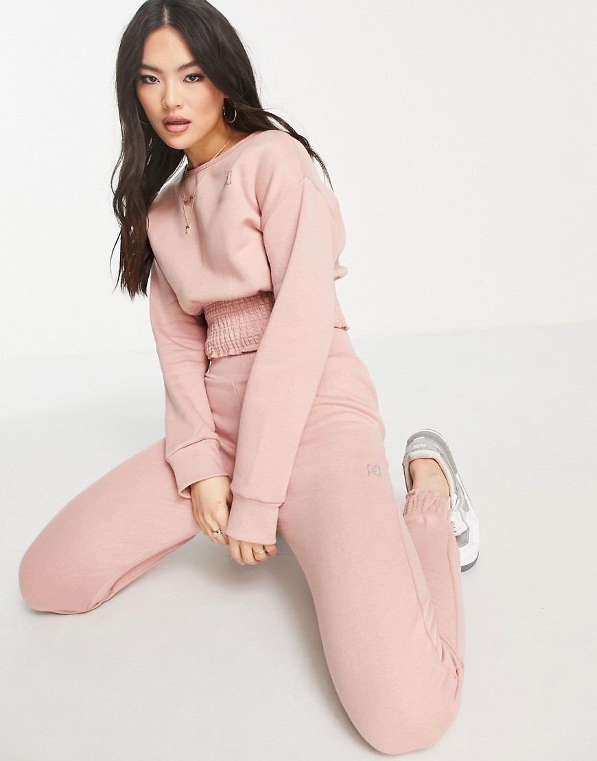 Pindydolls catkin sweatpants and sweater tracksuit set-Pink