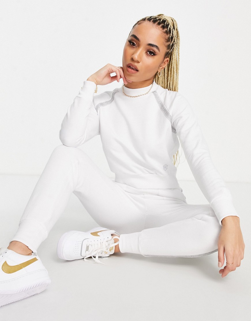 Pindydolls garland sweater and sweatpants tracksuit set-White