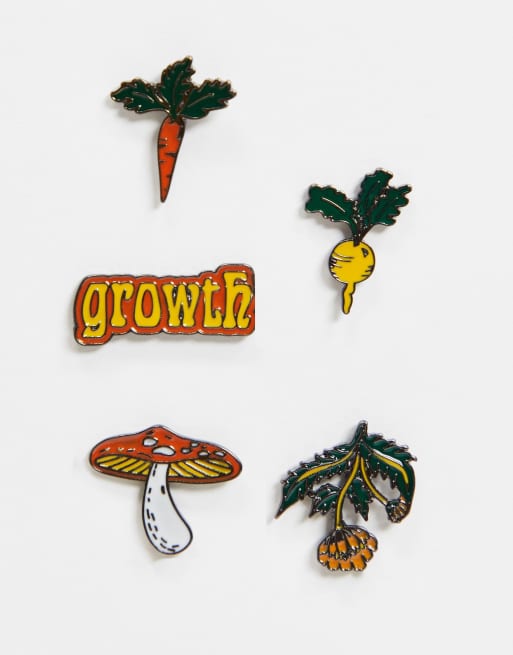 Pines multicolores con diseños de la naturaleza de ASOS DESIGN