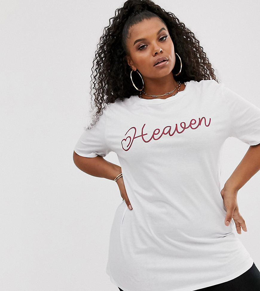 Pink Clove heaven logo relaxed t-shirt in white