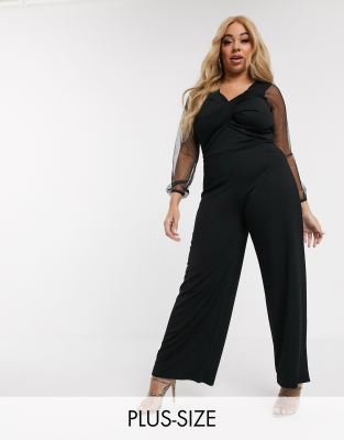 sheer leg jumpsuit